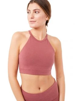 Mandala Halterneck Bra (Mayan Red), GOTS All Tops