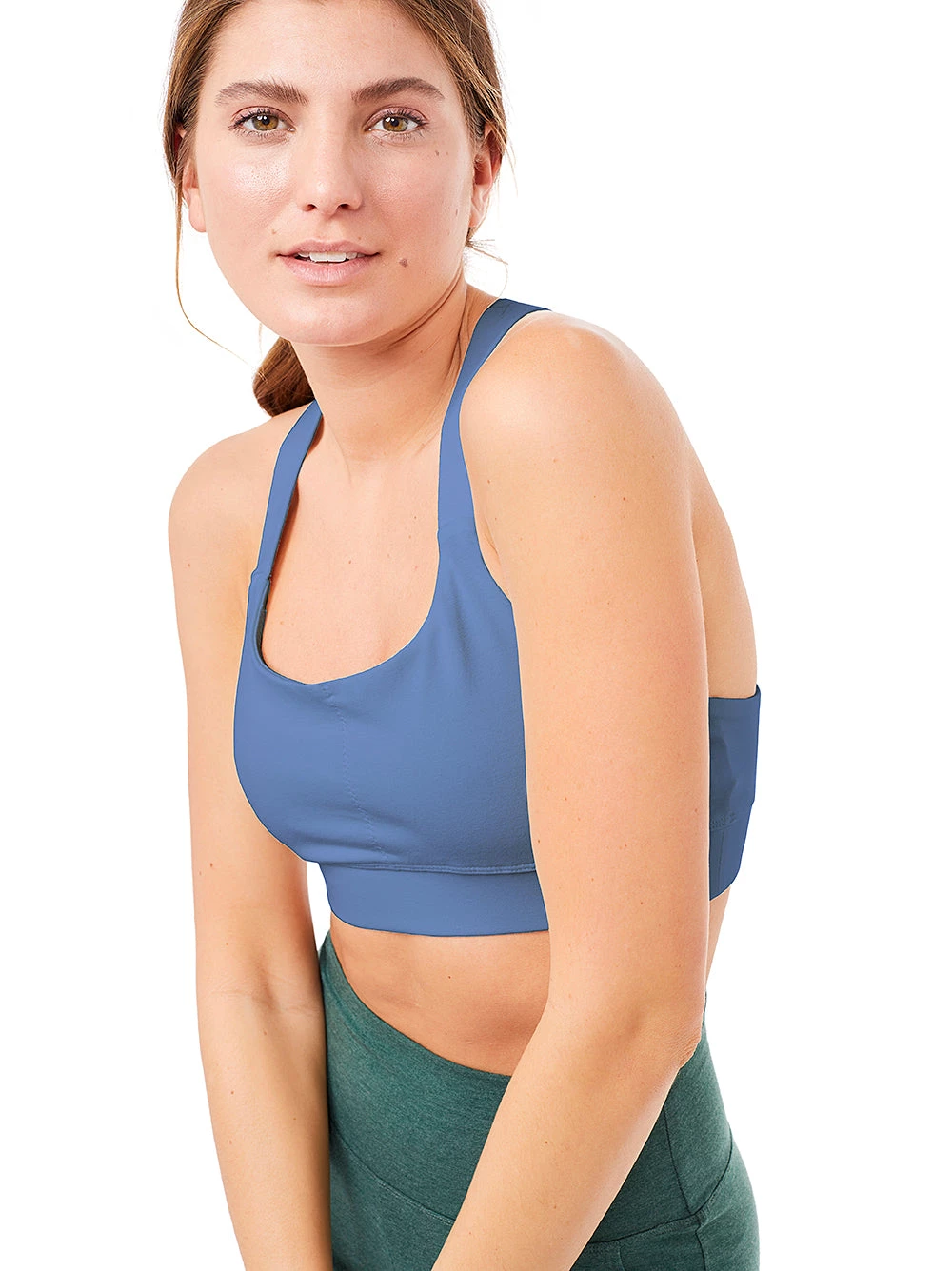 Mandala Cross Back Bra (Blu Stone), GOTS All Tops 1 Mandala Cross Back Bra (Blu Stone), GOTS All Tops