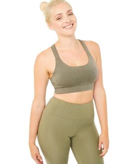 Mandala Cross Back Bra (Forest Track), GOTS