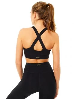 Mandala All Tops Cross Back Bra (Black), GOTS