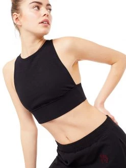 Mandala Ribbed Bralette (Black), GOTS