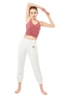 Mandala Cable Yoga Bra (Mayan Red), GOTS