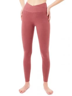 Mandala High Rise Wrap Leggings (Mayan Red), GOTS