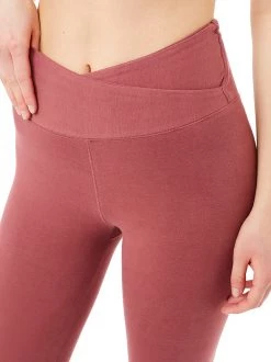 Mandala High Rise Wrap Leggings (Mayan Red), GOTS