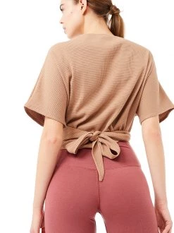 Mandala Waffle Yoga Wrap (Biscuit), GOTS All Tops