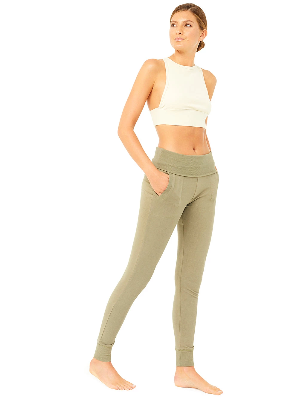 Mandala Roll Over Track Pants (Forest Track), GOTS 3 Mandala Roll Over Track Pants (Forest Track), GOTS