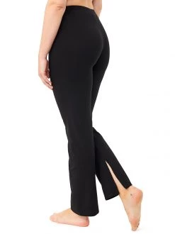 Mandala Side Slit Yoga Pants (Black) All Pants