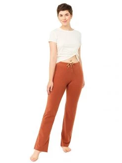 Mandala Side Slit Yoga Pants (Chocolate Truffes)