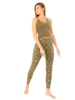Mandala Glitter Print Leggings (Olive) All Pants
