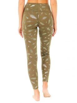 Mandala Glitter Print Leggings (Olive) All Pants