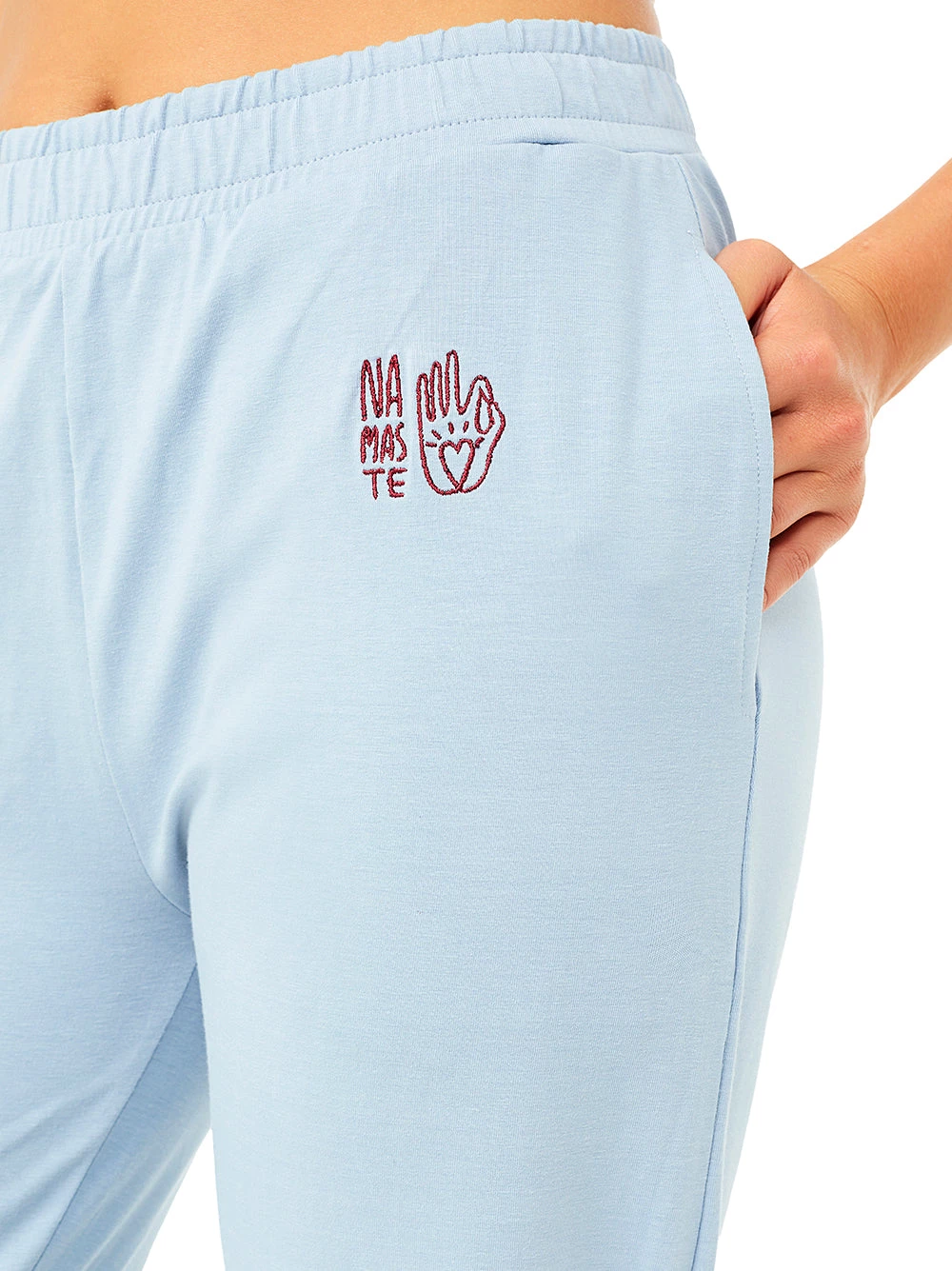 Mandala Side Ruffled Pant (Pure Water), GOTS All Pants 1 Mandala Side Ruffled Pant (Pure Water), GOTS All Pants