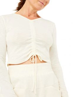 Mandala All Tops Long Sleeve Ruffled (Silk)