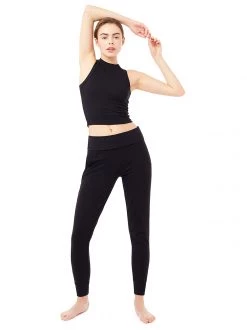 Mandala Roll Over Track Pants (Black), GOTS 10 Mandala Roll Over Track Pants (Black), GOTS