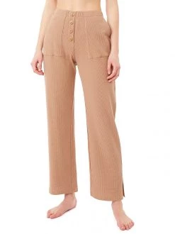 Mandala All Pants Waffle Track Pants (Biscuit), GOTS