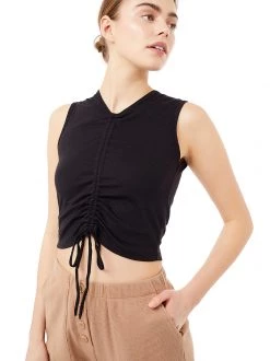 Mandala Tank Top Ruffled (Black)