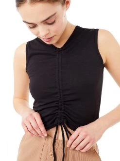 Mandala Tank Top Ruffled (Black)