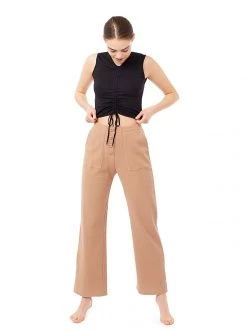 Mandala All Pants Waffle Track Pants (Biscuit), GOTS