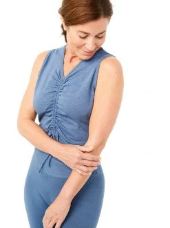 Mandala Tank Top Ruffled (Blu Stone)