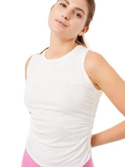 Mandala All Tops Side Ruffled Top (Silk)