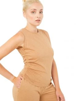 Mandala Side Ruffled Top (Biscuit) All Tops