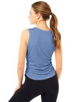 Mandala All Tops Side Ruffled Top (Blu Stone)