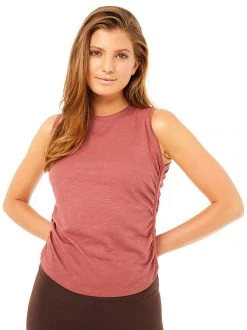 Mandala Side Ruffled Top (Mayan Red) All Tops