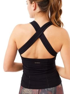 Mandala Back Strapped Top (Black), GOTS All Tops