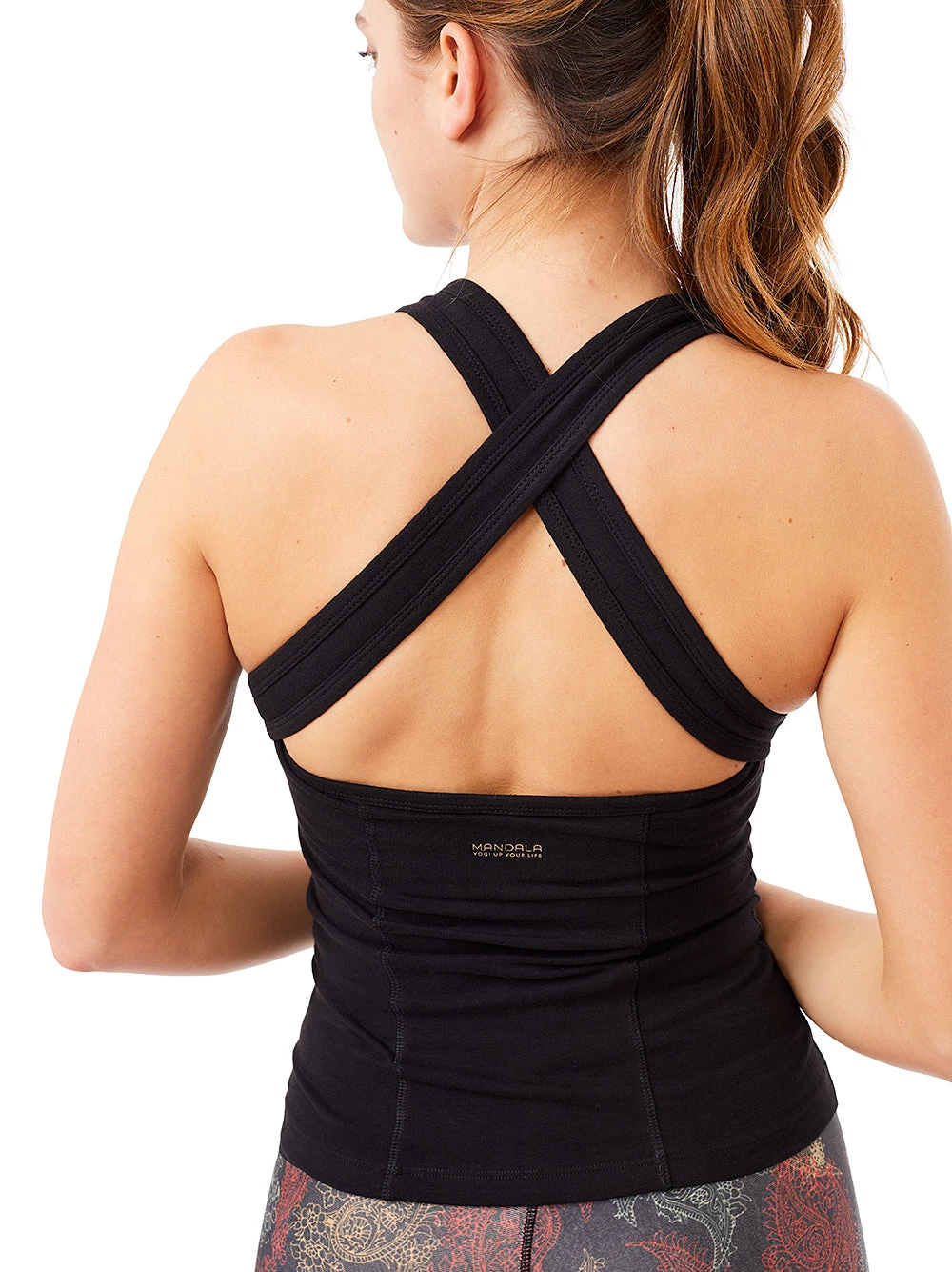 Mandala Back Strapped Top (Black), GOTS All Tops 2 Mandala Back Strapped Top (Black), GOTS All Tops
