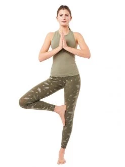 Mandala Back Strapped Top (Forest Track), GOTS