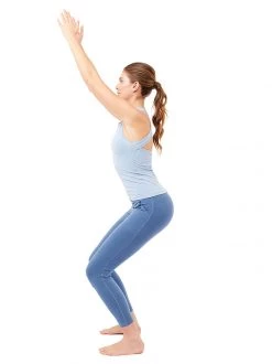 Mandala All Pants Cropped Pocket Tights (Blu Stone), GOTS