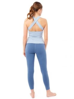 Mandala All Pants Cropped Pocket Tights (Blu Stone), GOTS