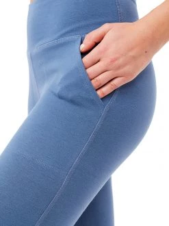 Mandala All Pants Cropped Pocket Tights (Blu Stone), GOTS