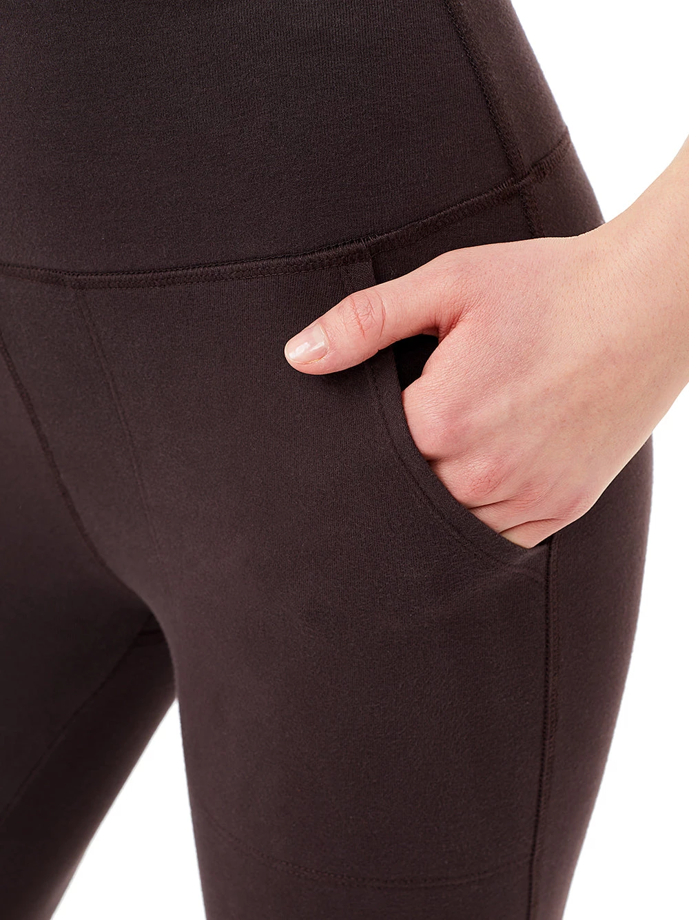 Mandala All Pants Cropped Pocket Tights (French Coffee), GOTS 2 Mandala All Pants Cropped Pocket Tights (French Coffee), GOTS