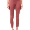 Mandala Cropped Pocket Tights (Mayan Red), GOTS All Pants