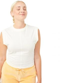 Mandala Balance Shoulder Tee (Silk), GOTS All Tops