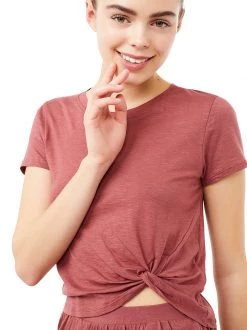 Mandala Twisted Tee (Mayan Red) All Tops